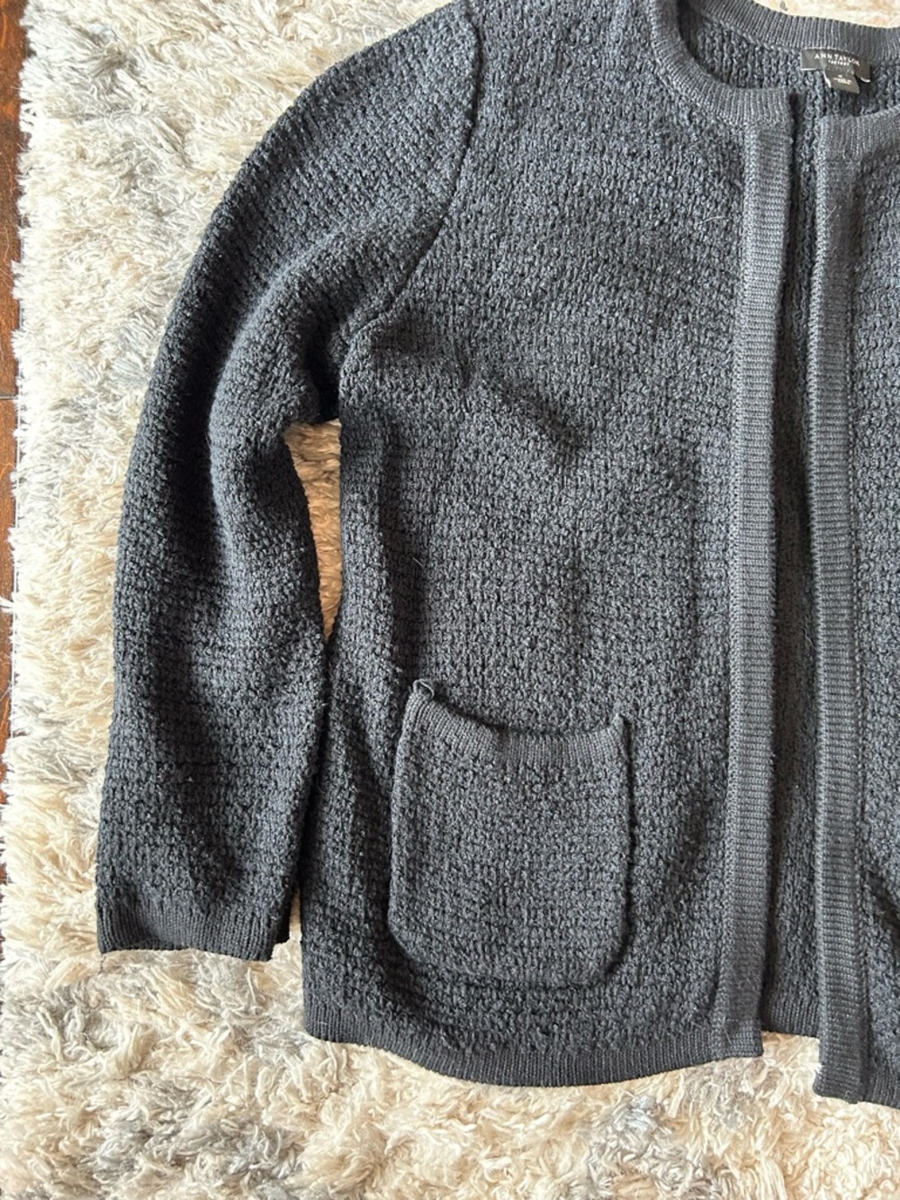 Ann Taylor  Textured Cardigan Bundle - White & Black - Picture 8 of 11